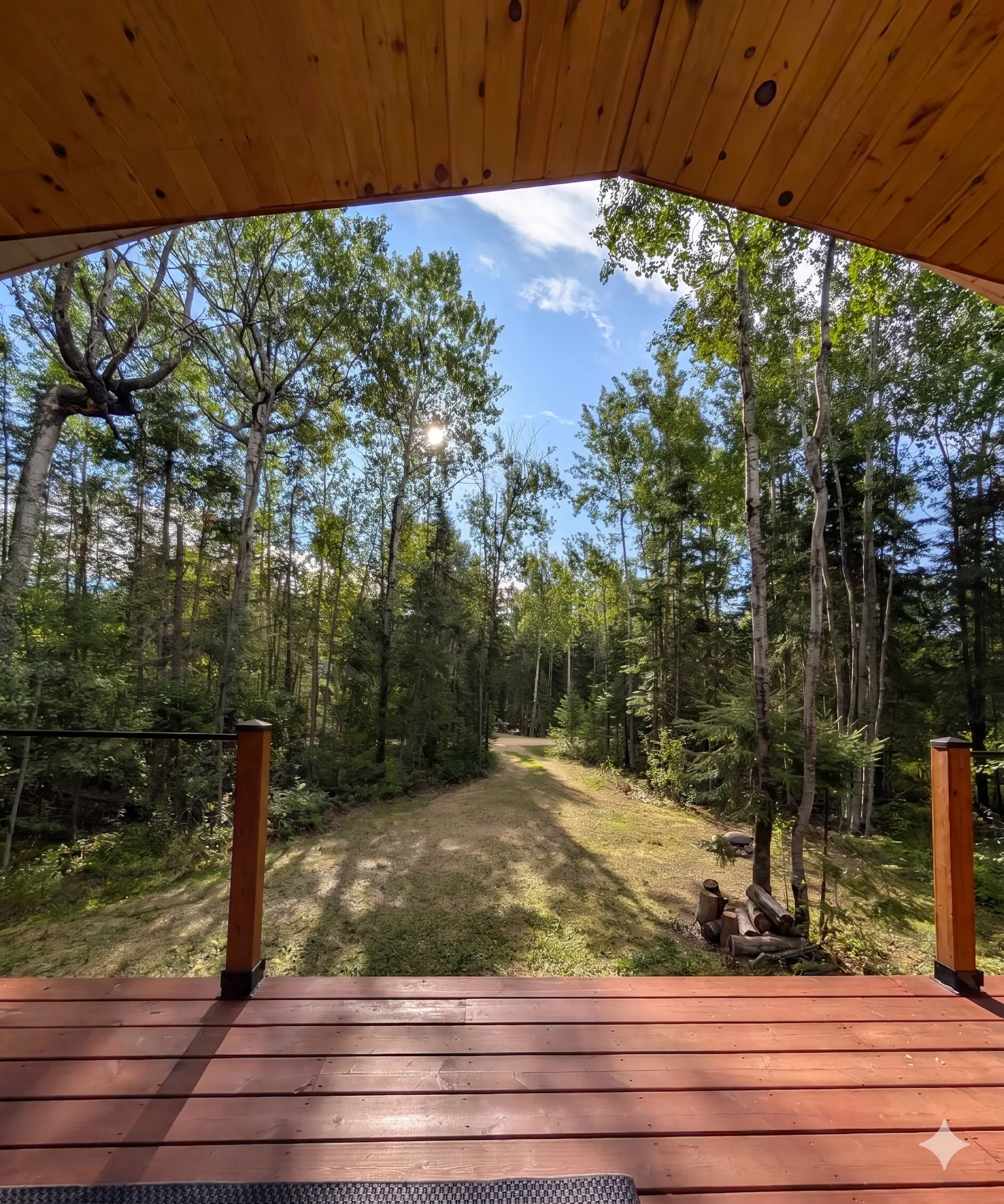 The deck off the cottage.