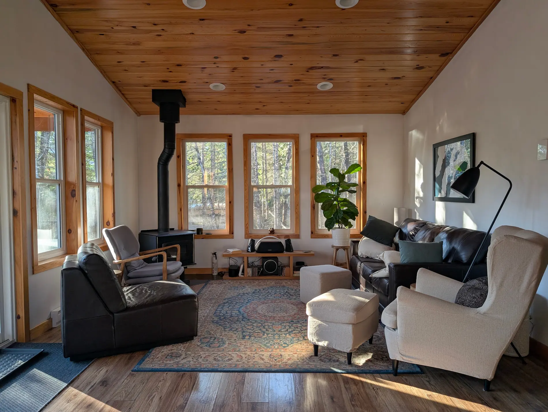 The living room.